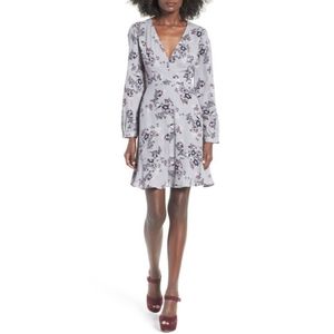 ASTR Deep V Flounce Dress